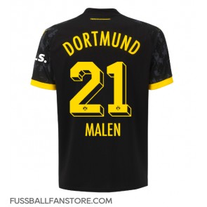 Borussia Dortmund Donyell Malen #21 Replik Auswärtstrikot 2023-24 Kurzarm